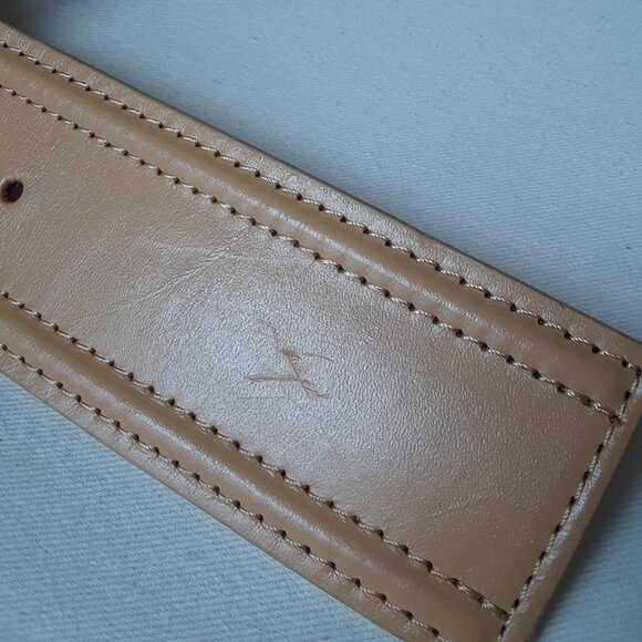 Ann Taylor Wide Genuine Leather Belt With Large Buckle - Picture 12 of 12